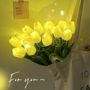 10Pcs LED Tulip Flowers Night Light Battery Powered
